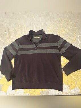 Men’s XL “CONCRETE “ Purple & Gray 100% Cotton Pullover-Made In Egypt